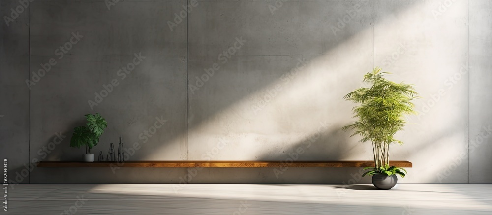 Poster product display for presentation and cover banner design featuring concrete wall and floor backgroun