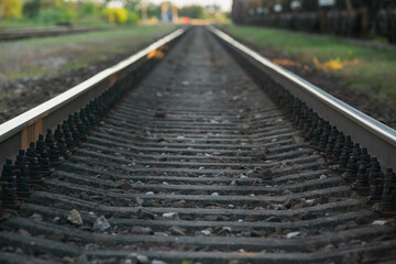 railroad tracks in the morning