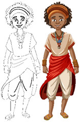 Man Wearing African Traditional Clothes