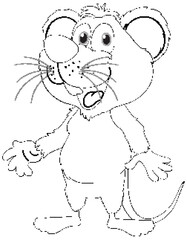 Cute Mouse Cartoon Smiling