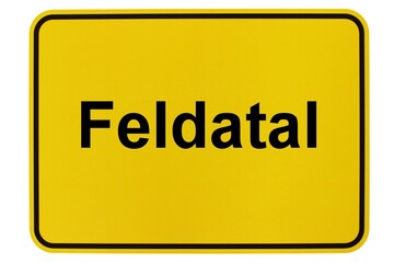 Illustration eines Ortsschildes der Gemeinde Feldatal in Hessen