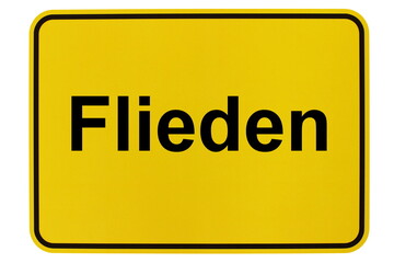 Illustration eines Ortsschildes der Gemeinde Flieden in Hessen