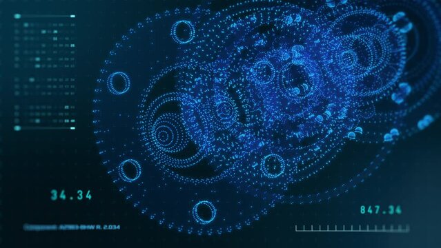 Wireframe mechanical prototype, computer aided design futuristic interface, engineering project concept (3d render)