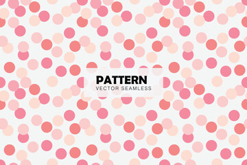 Cute abstract pink circles vector seamless repeat pattern