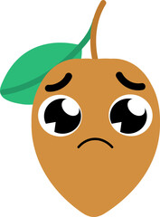 Sapodilla Face Over Sad