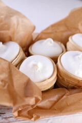 Small box of ice cream in a waffle cup