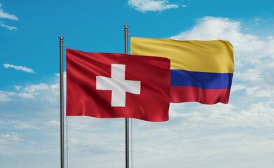 Colombia and Switzerland flag