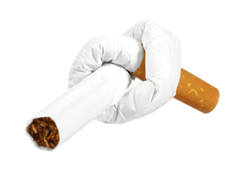 Cigarette with Knot on Transparent PNG Background