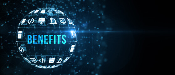 Employee benefits help to get the best human resources. Business concept. 3d illustration
