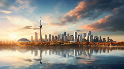 Keuken spatwand met foto Toronto city Beautiful Panorama view © Cedar