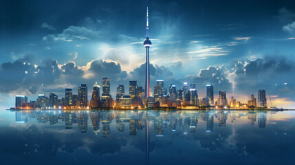 Fototapeta premium Toronto city Beautiful Panorama view