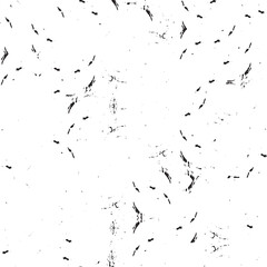 Grunge Black And White Urban Vector Texture Template. Dark Messy Dust Overlay Distress Background. Easy To Create Abstract Dotted, Scratched, Vintage Effect With Noise And Grain. Aging Design Element