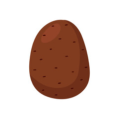 Funny cartoon potato. Cute vegetable. Vector food illustration isolated on white background