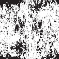 Grunge Black And White Urban Vector Texture Template. Dark Messy Dust Overlay Distress Background. Easy To Create Abstract Dotted, Scratched, Vintage Effect With Noise And Grain. Aging Design Element