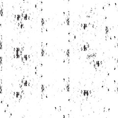Grunge Black And White Urban Vector Texture Template. Dark Messy Dust Overlay Distress Background. Easy To Create Abstract Dotted, Scratched, Vintage Effect With Noise And Grain. Aging Design Element