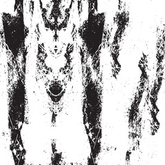 Grunge Black And White Urban Vector Texture Template. Dark Messy Dust Overlay Distress Background. Easy To Create Abstract Dotted, Scratched, Vintage Effect With Noise And Grain. Aging Design Element