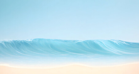 Fototapeta na wymiar Blue waves water surface background. Generative ai art.