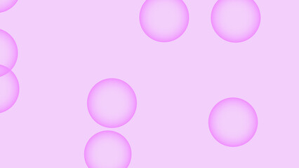 Pink Flying Bubbles Dance Across a Light Pink Backdrop, Creating an Airy and Playful Scene. Abstract illustration.