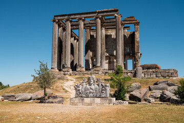 Zeus temple in the ancient city of Aizanoi in Kutahya Turkey