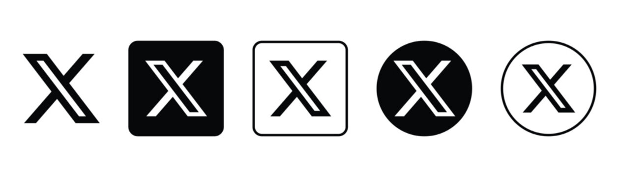 twitter x icon new vector logo