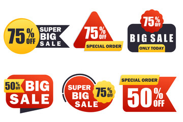 Gradient sale badges collection