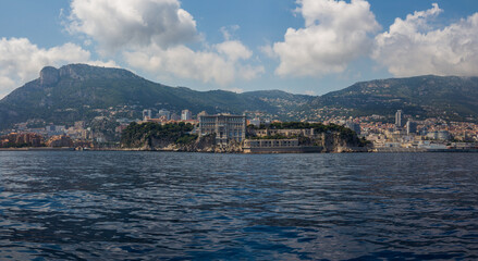 Monaco panorama from offshore