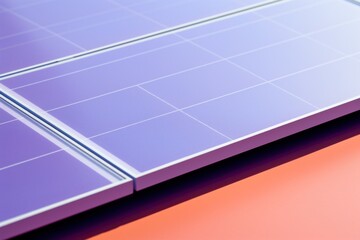 Close-up of a solar panel set against a bold red background, highlighting the contrast between technology and vivid color