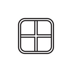 Fototapeta premium window icon vector