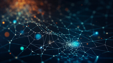 Obraz premium Web of Connectivity: An Intricate Spider Web Representing Internet Interconnections 