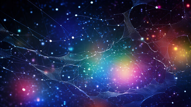 Web of Connectivity: An Intricate Spider Web Representing Internet Interconnections 