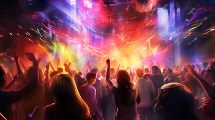 people dancing in the nightclub