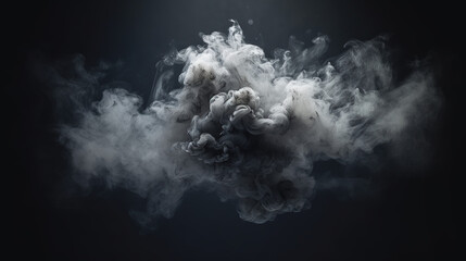 A smoke explosion isolated on transparent background High quality photos
