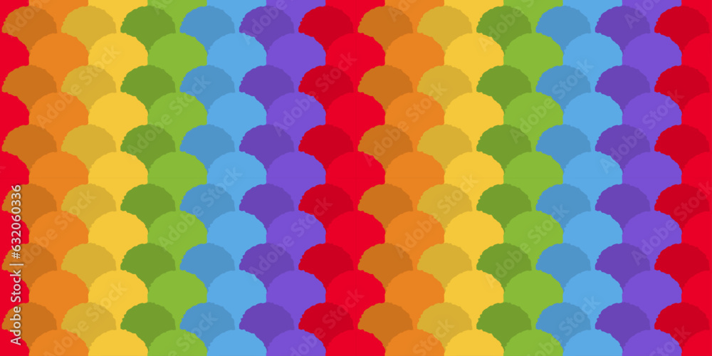 Aufkleber rainbow pattern of large dots.