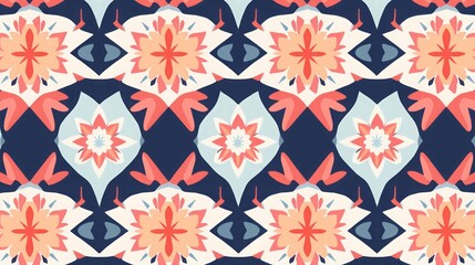 seamless pattern with  ikat