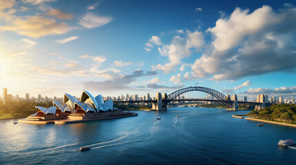 Sydney city Beautiful Panorama view