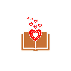 Love book icon isolated on transparent background