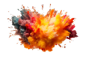 An explosion isolated on transparent background. Png file