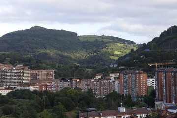 Fototapeta na wymiar View of Bilbao seen from a hill