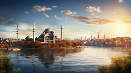 Istanbul city Beautiful Panorama view