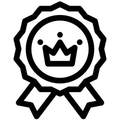 premium quality badge black outline icon