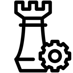 strategy black outline icon