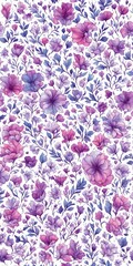 Spring flowers background. AI generated illustration