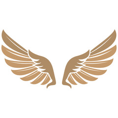 Fototapeta na wymiar Bird wings illustration logo.