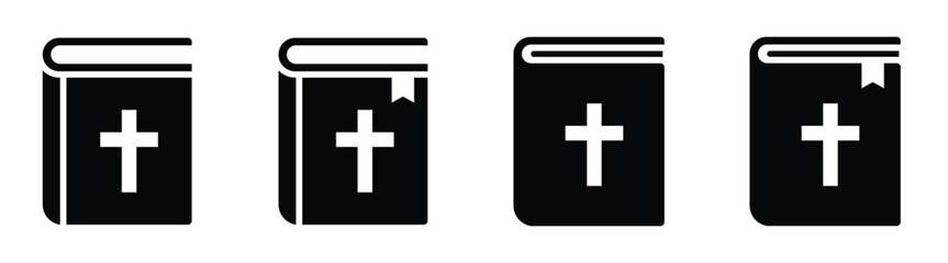 Fototapeta premium Bible book icon, vector illustration