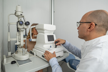 Examination of the eyes and vision