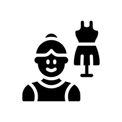 fashion designer glyph icon