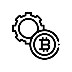 digital money line icon