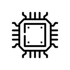 cpu line icon