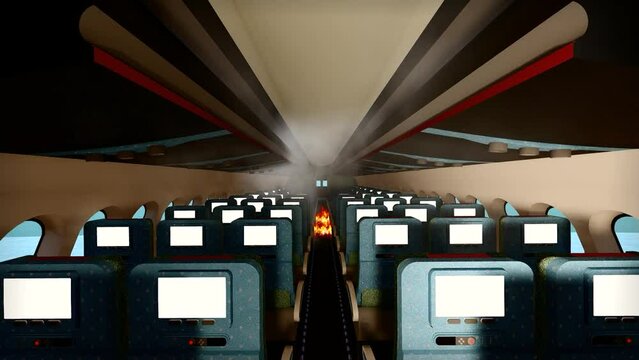 plane crashing from inside view