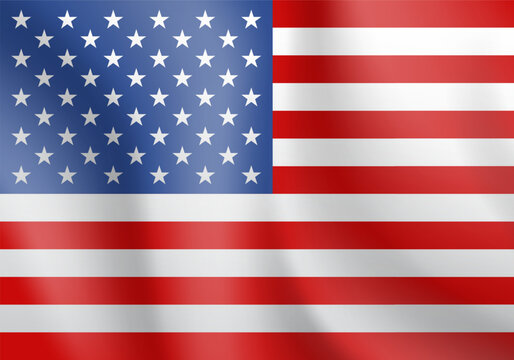 National flag of USA. Vector illustration.